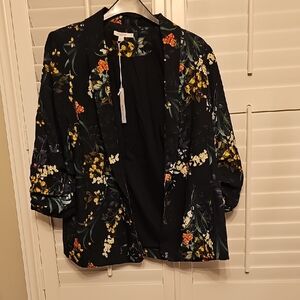 Chico's Floral Black Women's Jacket